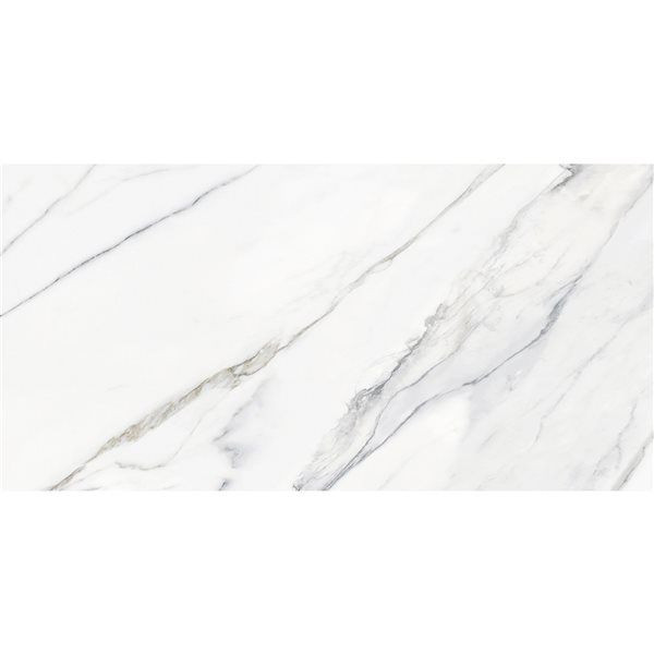 floor tiles Calacatta Infinity Glossy 12" x 24" (LG-595 ) Marble Look Floor Tiles | Floors & Baths Pro's