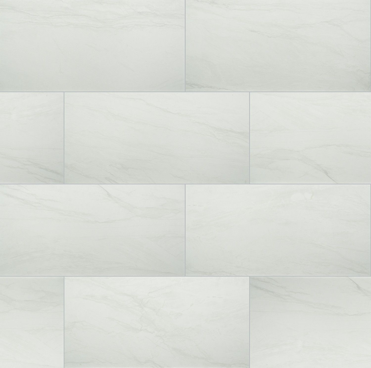 Durban White-Cool Matte 12" x 24" (NDURWHI1224 ) Marble Look Floor Tiles | Floors & Baths Pro's