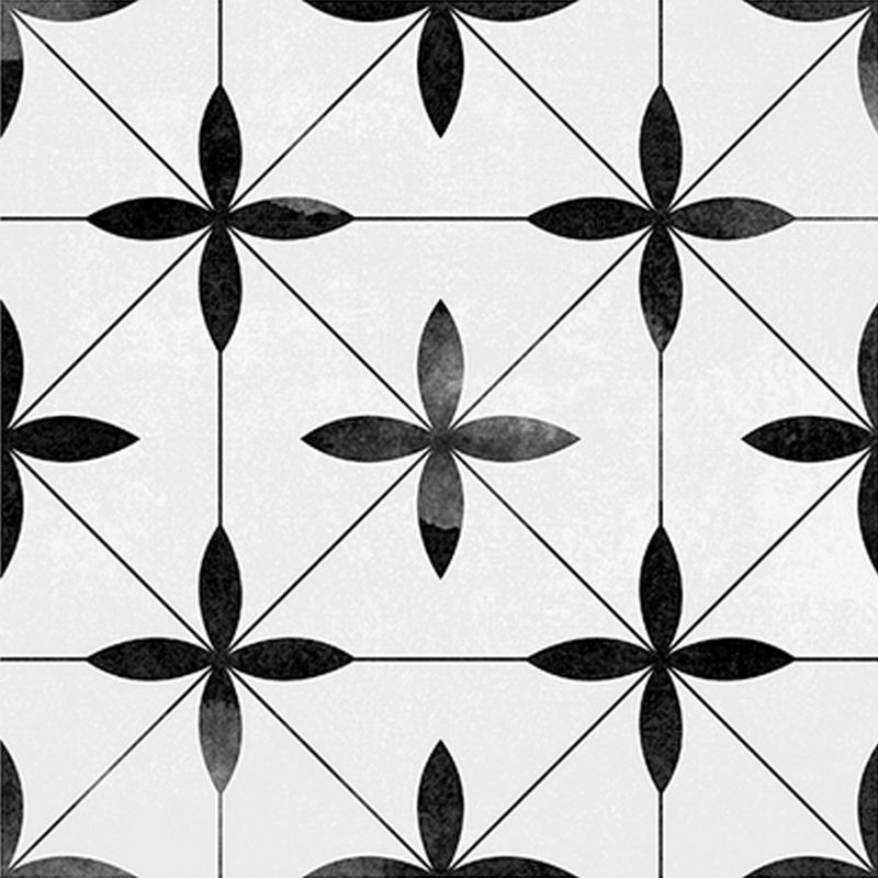 floor tiles Picasso Flores Blanco Matte 8" x 8" (MVG790 ) Patterned Look Floor Tiles | Floors & Baths Pro's