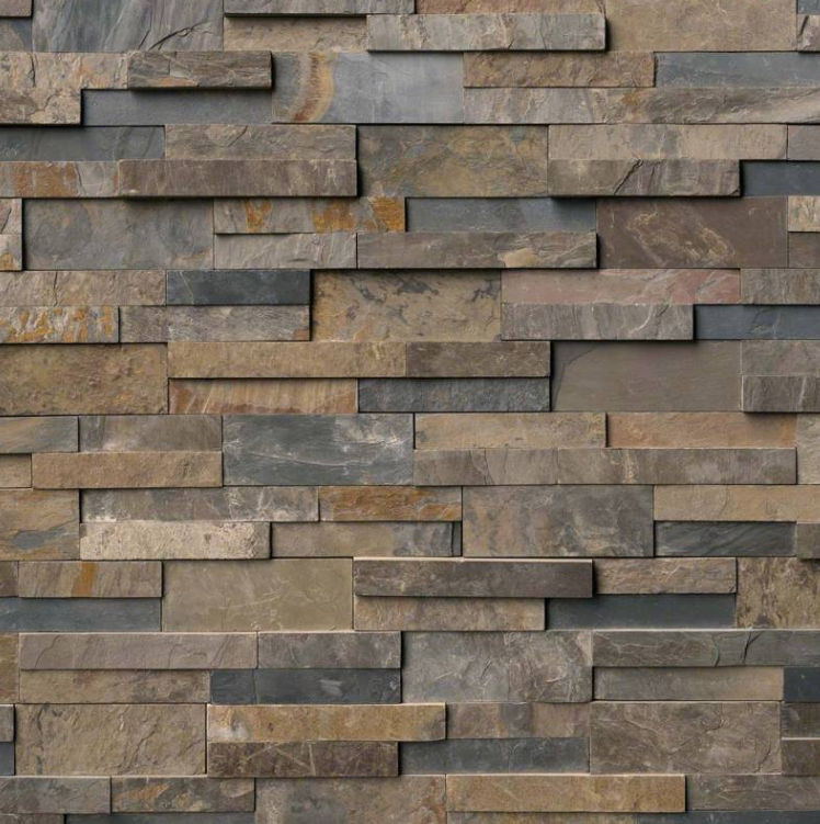 RockMount Rustic Gold Splitface 6" x 24" (LPNLSRUSGLD624 ) Brick Wall Tile | Floors & Baths Pro's