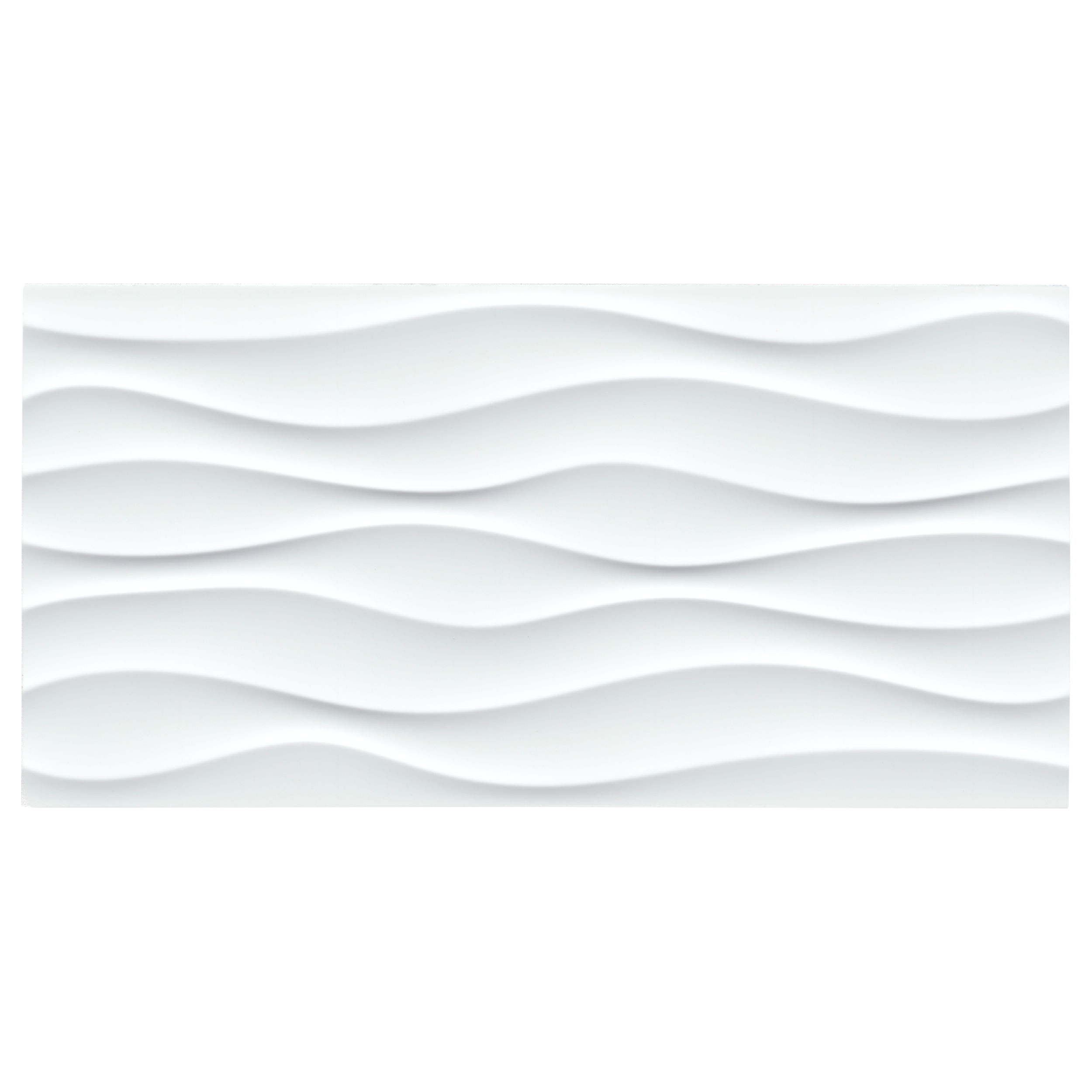 wall tiles Dymo Wavy White-Cool Glossy 12" x 24" (NDYMWAVWHI1224G-N ) Uniform Color Wall Tile | Floors & Baths Pro's