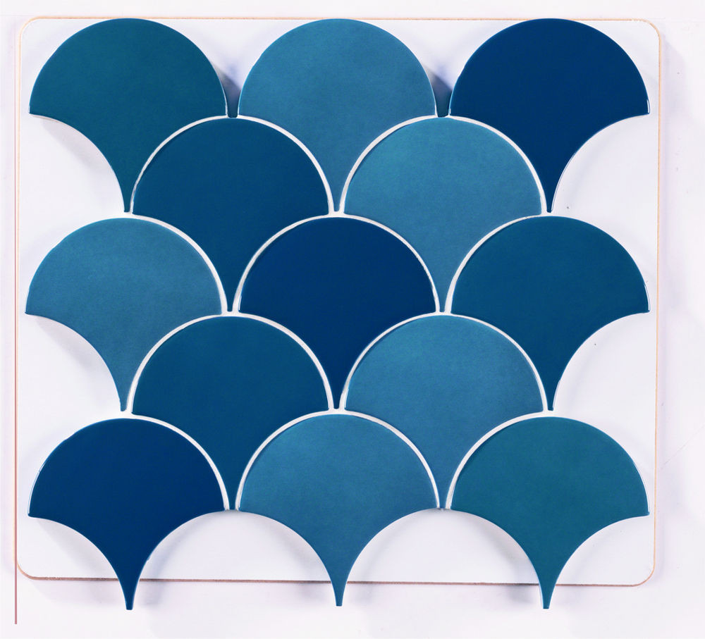 wall tiles Squama Turchese Glossy 3" x 5" (SQUTUR0305P ) Traditional Wall Tile | Floors & Baths Pro's