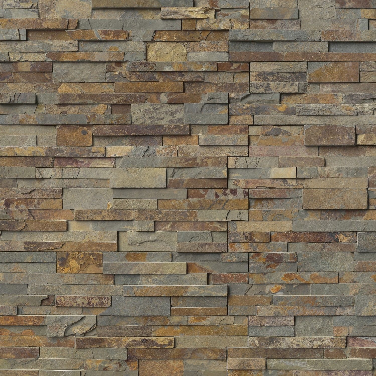 Gold Rush Brown Splitface 6" x 24" (LPNLSGLDRUS624 ) Stone Wall Tile | Floors & Baths Pro's