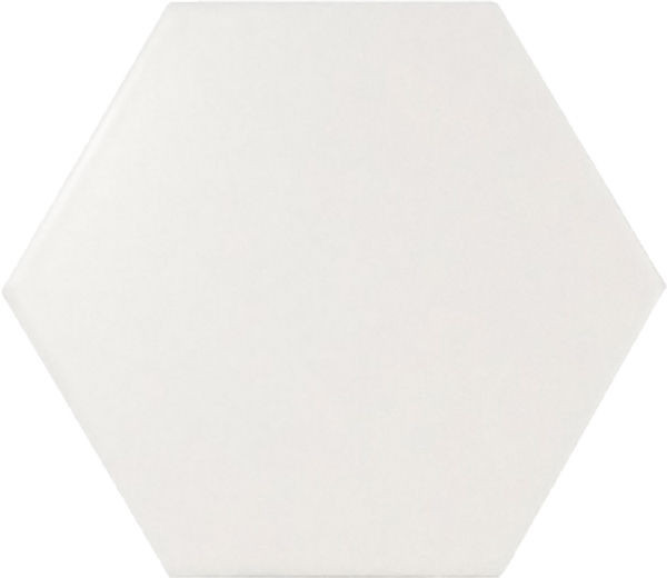 wall tiles Scale Hexagon White Matte 4" x 5" (HE21767 ) Uniform Color Wall Tile | Floors & Baths Pro's