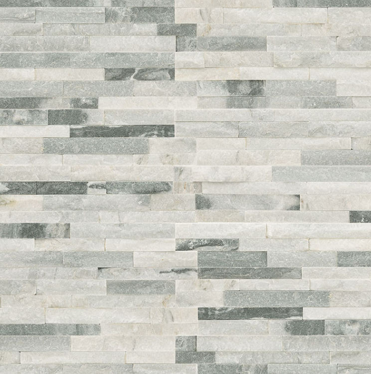 wall tiles RockMount Alaska Gray Mini Splitface 4-1/2" x 16" (LPNLMALAGRY4.516-MINI ) Brick Wall Tile | Floors & Baths Pro's