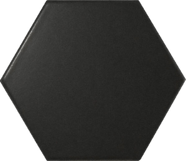 wall tiles Scale Hexagon Black Matte 4" x 5" (HE21909 ) Uniform Color Wall Tile | Floors & Baths Pro's