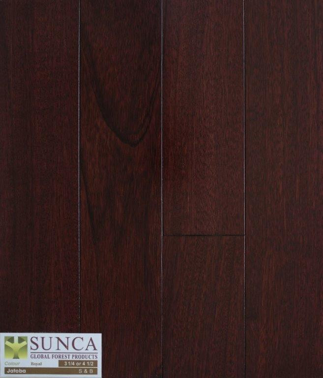 brazillian cherry jatoba Burgundy 3-1/4", 4-1/2" Solid Sunca Exotic Hardwood Flooring | Floors & Baths Pro's