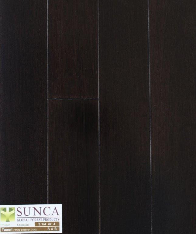 tauari hardwood flooring Chocolate White Brazilian Oak 3-1/4", 4" Solid Sunca Exotic Hardwood Flooring | Floors & Baths Pro's