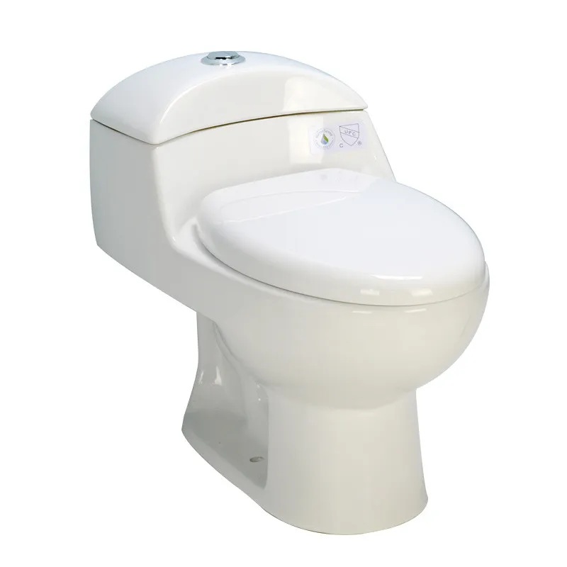 White Ceramic One-Piece Dual-Flush Toilet