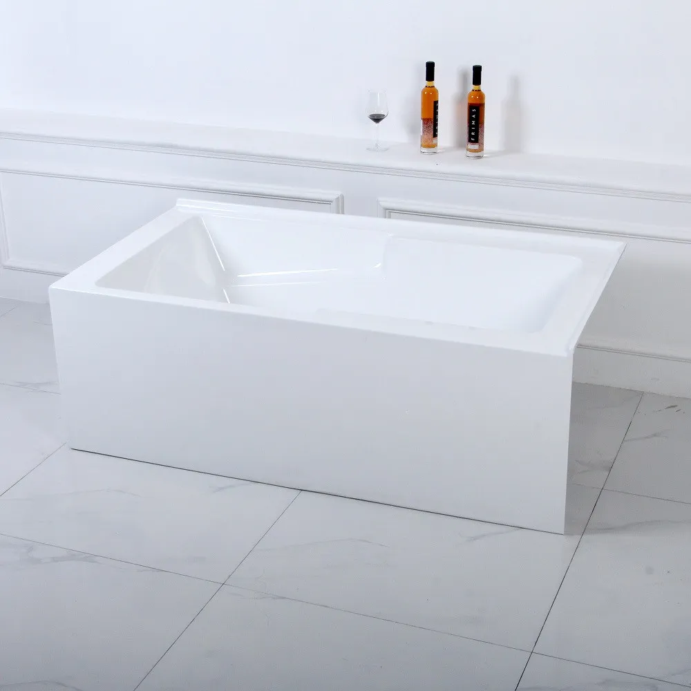 60" x 32" 2-Sided Rectangular Corner Bathtub