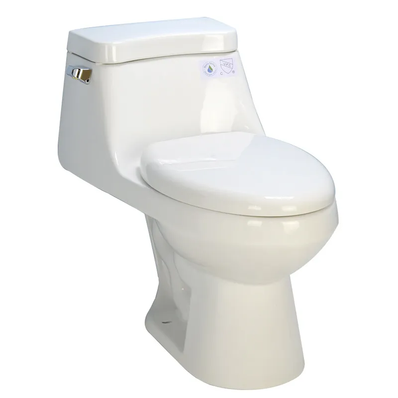 White One-Piece Single-Flush Toilet