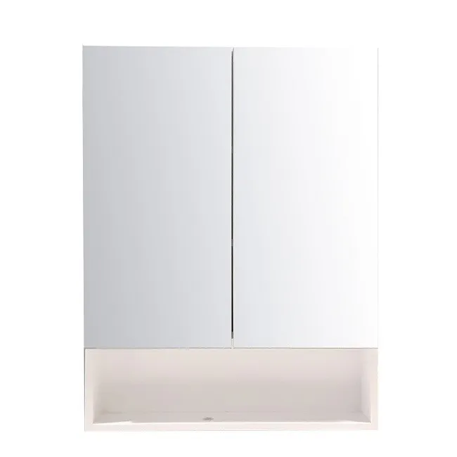 24" White Medicine Cabinet with Mirror