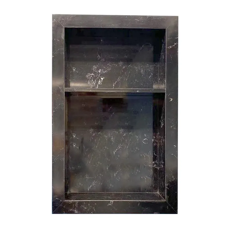 16" Quartz Stone Shelf Recessed Mount Niche(Black)