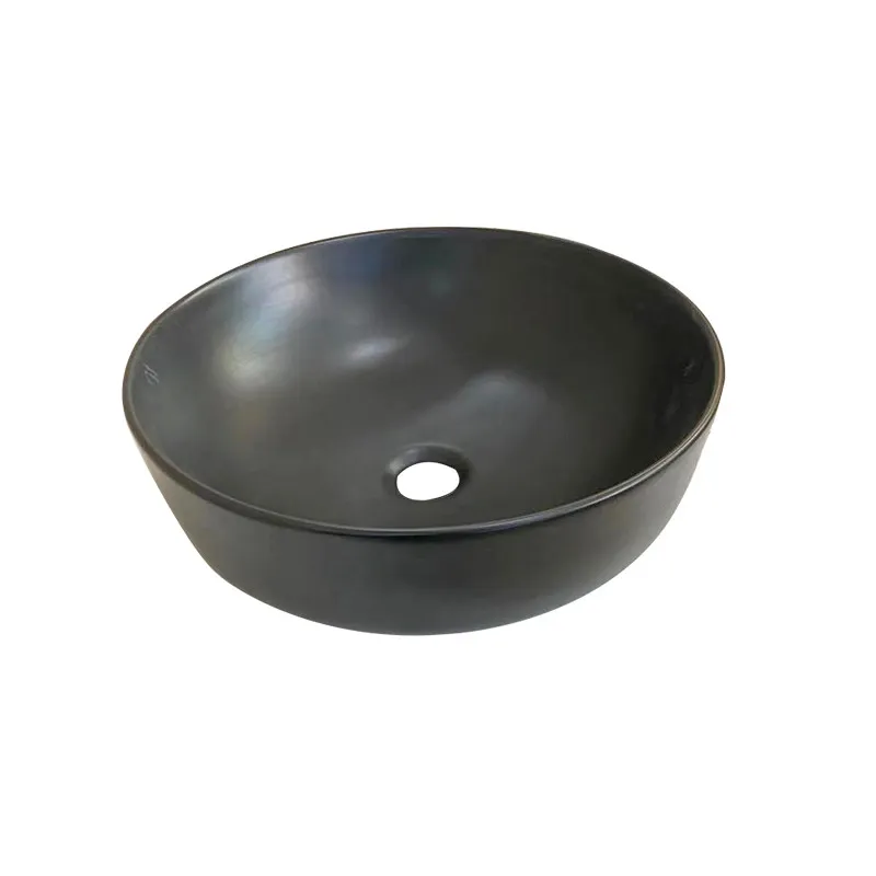 16" Round Ceramic Vessel Sink Black