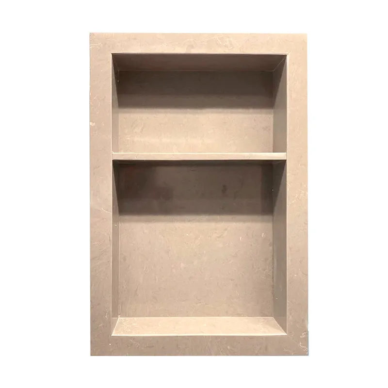 16" Quartz Stone Shelf Recessed Mount Niche(Gray)