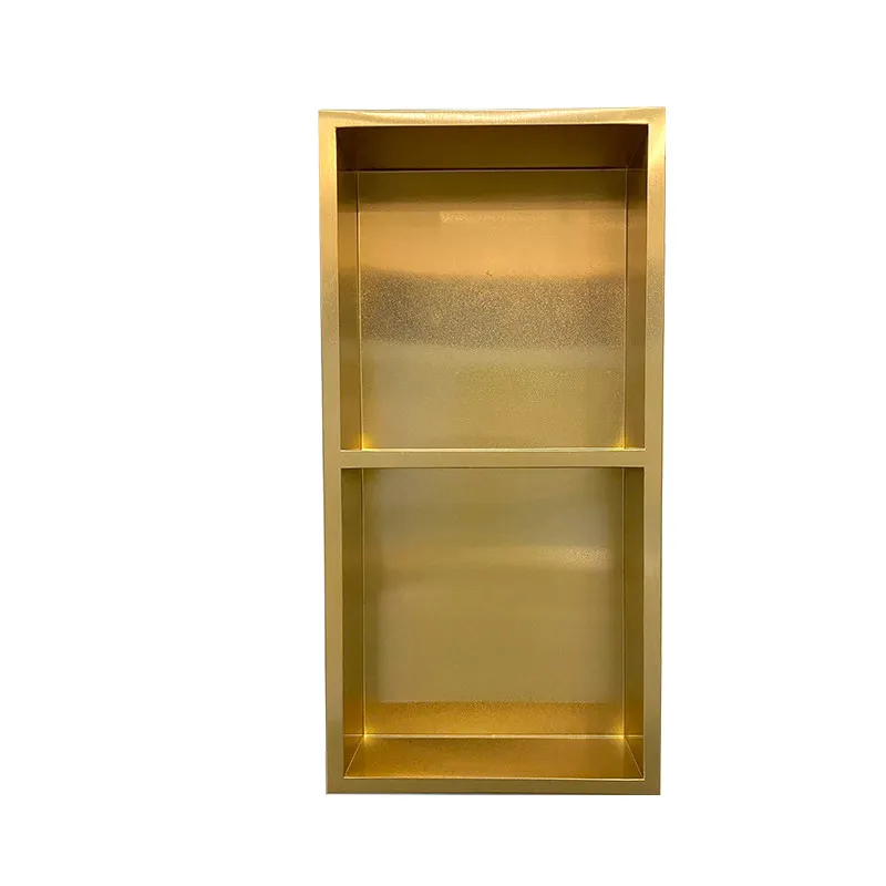 12" Stainless Steel Shelf Recessed Mount Niche(Gold)