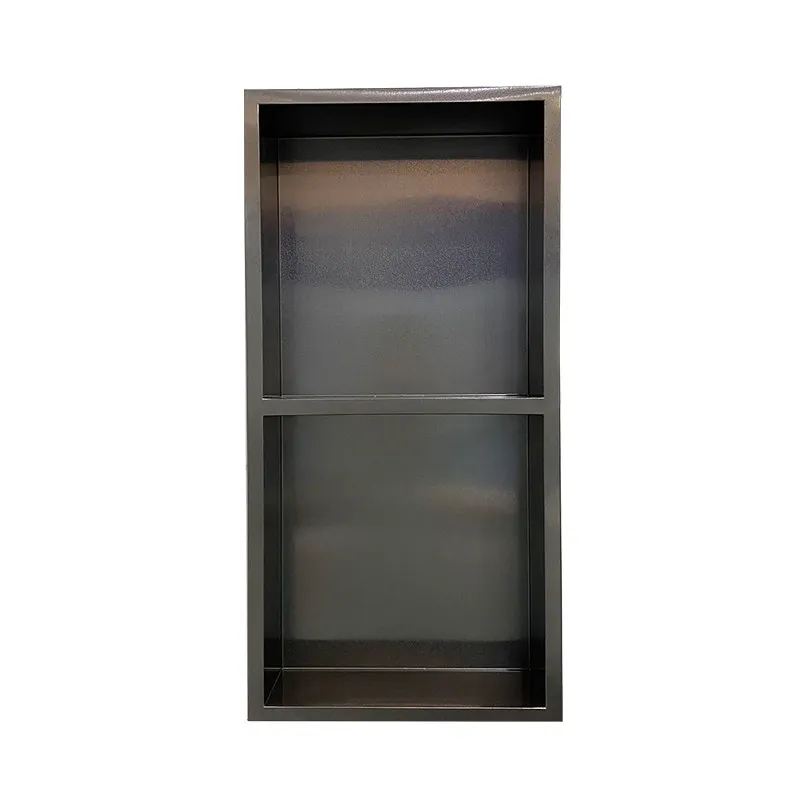 12" Stainless Steel Shelf Recessed Mount Niche(Black)