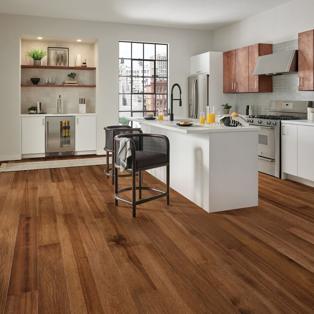 Bruce Brandywine 5" Wirebrushed Hickory Engineered Hardwood Flooring | Floors & Baths Pro's